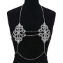 2020 New fashion geometric diamond   bikini crystal rhinestone sexy chest chain tide body chain bra jewelry