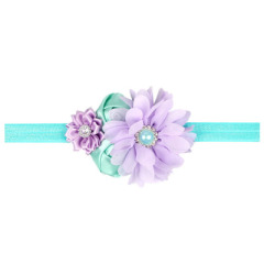2020 Spring big flower hairbands with pearl baby girls headbands hair accessories
