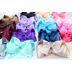 Fashion custom logo headbands Nylon Bow Headband decorative hair band