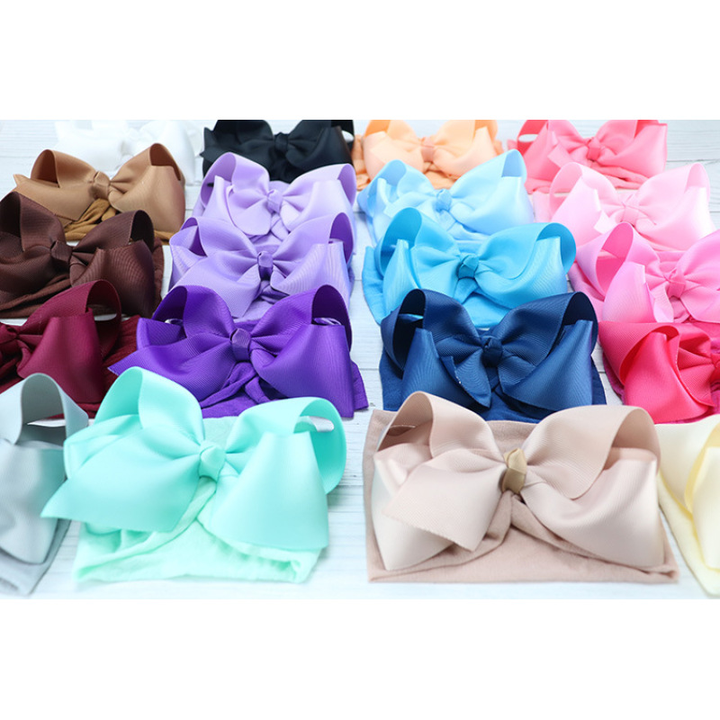 Fashion custom logo headbands Nylon Bow Headband decorative hair band Fashion custom logo headbands Nylon Bow Headband decorative hair band
