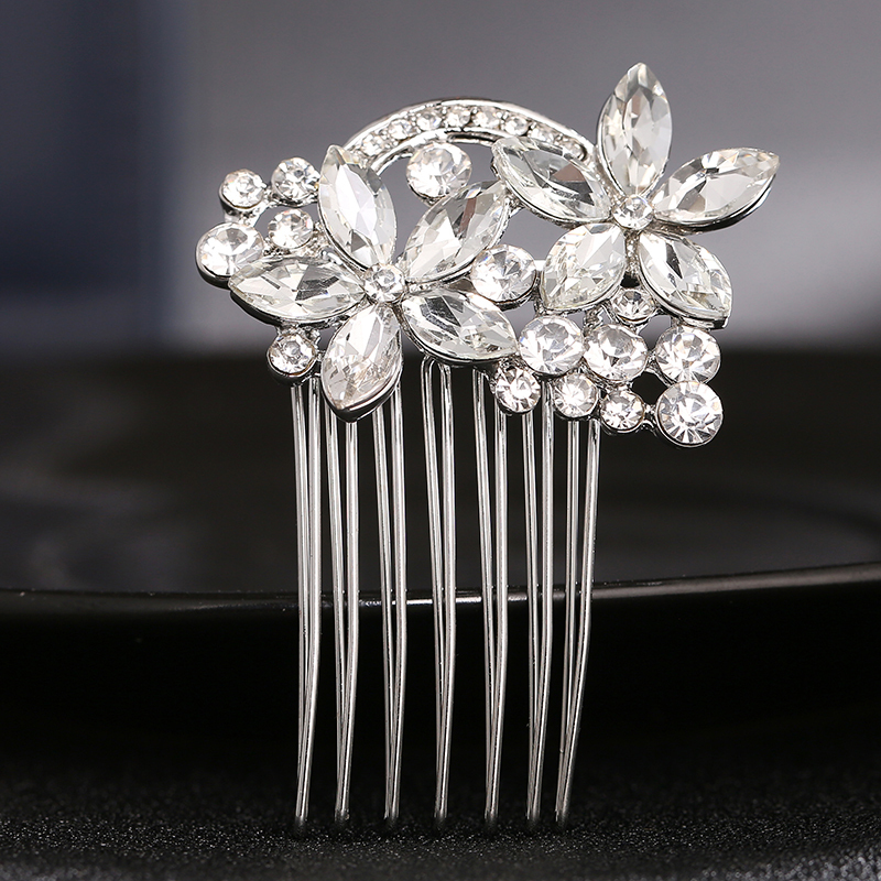 Flower design Bride crystal hair accessories wedding women bridal hair combs Flower design Bride crystal hair accessories wedding women bridal hair combs