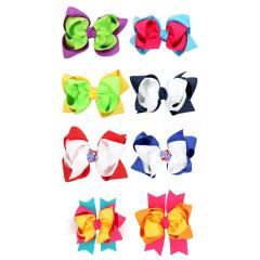 2020 Wholesale angle beauty ribbon baby knot bow hairgrips girls accessories hair clips