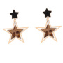 Winter fashion women geometric leopard earring accessories star plush earrings Winter fashion women geometric leopard earring accessories star plush earrings