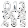 wholesale party supplies gold silver new foil number print latex balloon