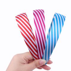 2020 New Arrived Fashion Colorful Fabric Wide Plain Striped Girls Headband