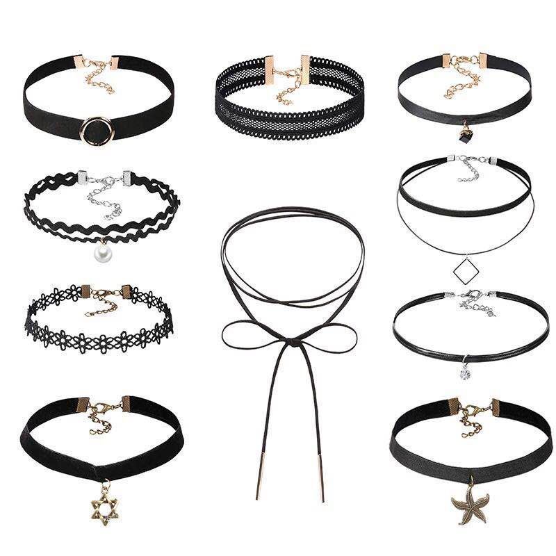 Fashion Hot Sale Ladies Sexy Gothic Lace Choker Necklace Sets for Women Fashion Hot Sale Ladies Sexy Gothic Lace Choker Necklace Sets for Women