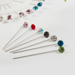 Fashion Hot sale New Custom Jewelry Muslim accessories crystal hijab scarf brooch pins for women