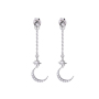 2019 Fashion diamond accessories women jewelry silver zircon sailor moon earings 2019 Fashion diamond accessories women jewelry silver zircon sailor moon earings