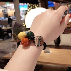Korean girl cute candy color ins ball elastic hair tie decoration bracelet hair tie for girls