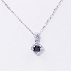 Custom retro 925 sterling silver moissanite diamond jewelry necklace