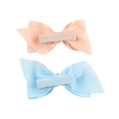 Hot hair clip candy color children's hair accessories grip fabric headdress bow small metal hair clips