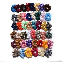 European and American hot sale women girls simulation silk fabric hair ties