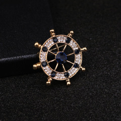 New Arrival fashion Designer Jewelry rhinestone Men Suit Anchor brooches