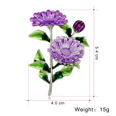 Korean fashion custom jewelry women girls small daisy flower metal brooches