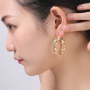 Wholesale manufactures fashion circle design women twisted large earrings Wholesale manufactures fashion circle design women twisted large earrings