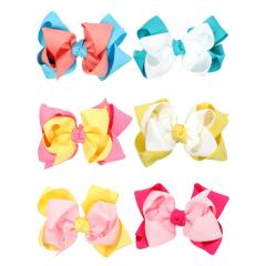 2020 Wholesale angle beauty ribbon baby knot bow hairgrips girls accessories hair clips