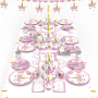 Pink Merchandise Birthday Decorations Tableware Rainbow Unicorn Party Supplies Pack