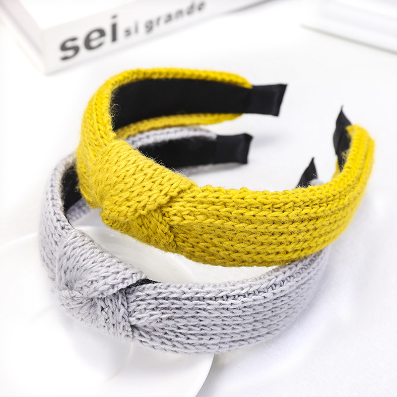 Wholesale Winter Fashion New Hair Accessories Knitting Fabric Knotted hairbands for women headband
