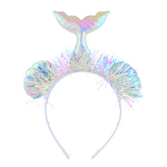Kids party  hair Accessories bling tassel Hairband Mermaid Headband