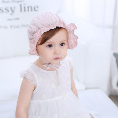 2-8 months baby princess hat newborn cotton hat ear protector elastic hat