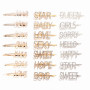New Custom Crystal Bobby diamond word Hair Clips For Women Word Letter Hair pins