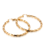 Wholesale vintga square tube 18k gold plated twisted women circle hoop earrings Wholesale vintga square tube 18k gold plated twisted women circle hoop earrings