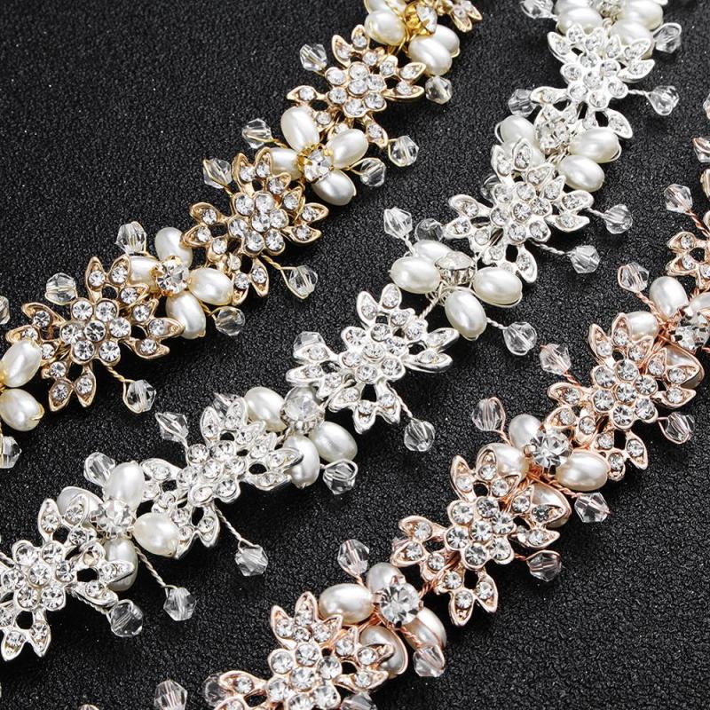 Fashion Tiaras Wedding pearl Hair Accessories silver crystal bridal Hairbands Fashion Tiaras Wedding pearl Hair Accessories silver crystal bridal Hairbands