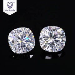 Top quality VVS 0.5ct pure white 5mm synthetic natural rough moissanite diamond