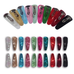 Korean handmade headdress custom sequin water drop shaped bb decorative hair clips