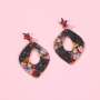 factory Wholesale Customized fashion drop colorful cz rhinestone dangle earring jewelry for women lady girls factory Wholesale Customized fashion drop colorful cz rhinestone dangle earring jewelry for women lady girls