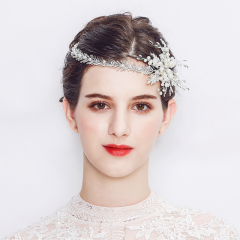 Wholesale headdress temperament rhinestone crown garland pearl flower bridal hairbands Wholesale headdress temperament rhinestone crown garland pearl flower bridal hairbands