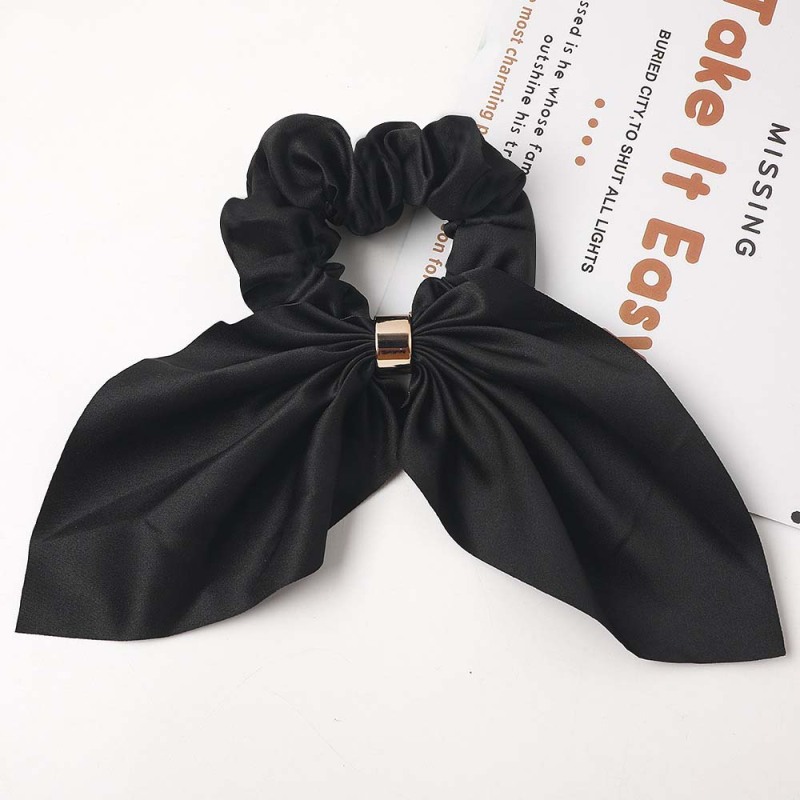 Bulk custom elastic pelo rabbit ear hair scrunchies for beautiful girls