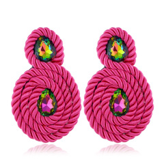 amazon ins Customized fashion india african lady women girls handmade string celtic knot drop earring