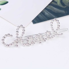 custom letter girl women word rhinestone crystal bling name hair clips