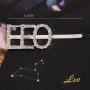 Custom 12 constellation rhinestone bling bling letter words libra hairclips for women Custom 12 constellation rhinestone bling bling letter words libra hairclips for women