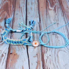 wholesale sunflower handmade adjustable woven friendship bracelet