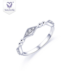 Custom fashion 14k 18k platinum moissanite diamond ring for women