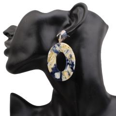New INS Big Charm Chandelier Earrings Dangle Leopard Hoop Drop Acrylic Earring
