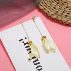 Temperament women zinc alloy rhinestone earring accessories dangle earrings