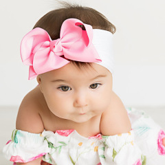 Amazon hot sale JOJO multi color kids large bow hair accessories headband for girls