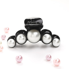 amazon Korean women girls hair accessories plastic acrylic big pearl hair claw