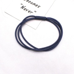 Children's base double beads wholesale elasic hair tie bulk hair accessories easy black elastic hair ties