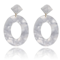 Trendy Europe stock Big Circle Jewelry Acetate Acrylic Resin turtle Earrings For Women