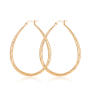 Wholesale fashion 18k gold plated round drop shape copper earrings women