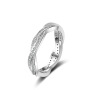 18K Rose Gold Plated Twist Ring Pave Setting Zircon Diamond Engagement Ring 18K Rose Gold Plated Twist Ring Pave Setting Zircon Diamond Engagement Ring