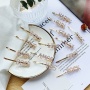 Ins custom pearl words happy boss love metal letter hair clips for girls Ins custom pearl words happy boss love metal letter hair clips for girls