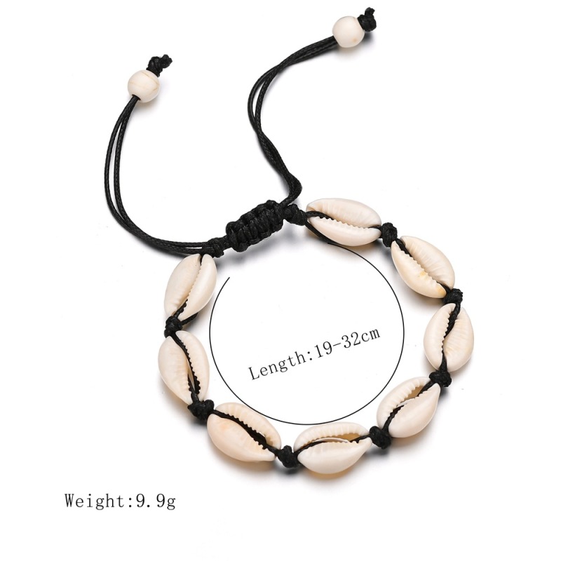 Hot sale fancy women girls jewelry adjustable natural shell hand-woven bracelets