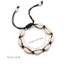 Hot sale fancy women girls jewelry adjustable natural shell hand-woven bracelets