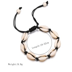 Hot sale fancy women girls jewelry adjustable natural shell hand-woven bracelets