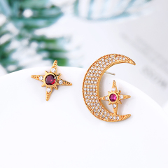 2019 New fashion jewelry for ladies Starmoon diamond earrings